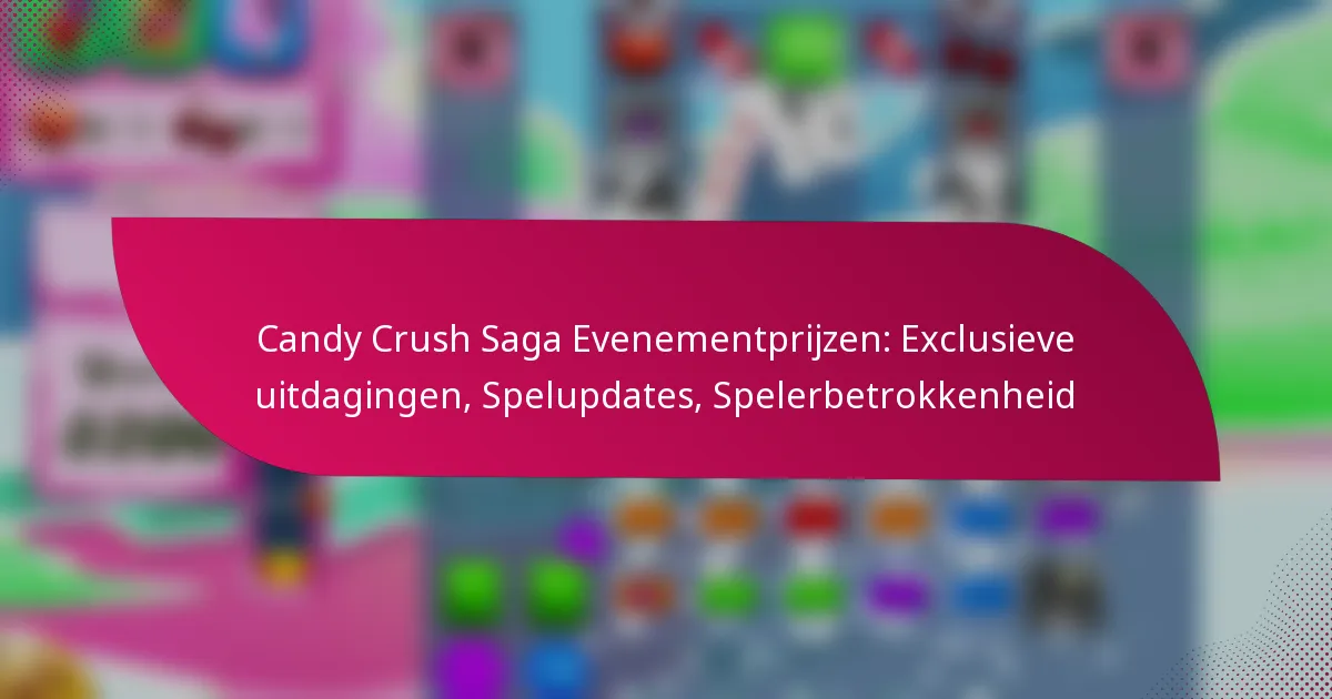 Candy Crush Saga Evenementprijzen: Exclusieve uitdagingen, Spelupdates, Spelerbetrokkenheid