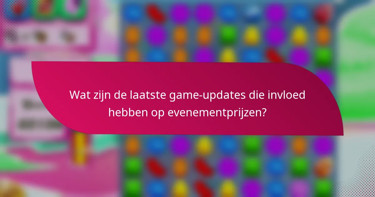Wat zijn de laatste game-updates die invloed hebben op evenementprijzen?