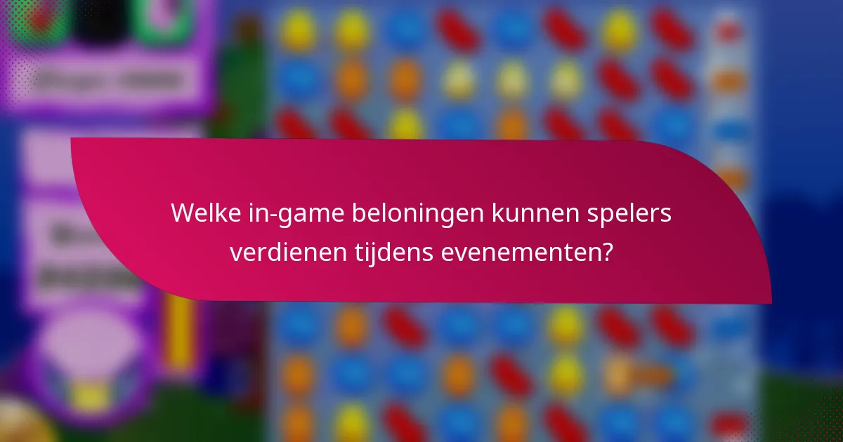Welke in-game beloningen kunnen spelers verdienen tijdens evenementen?